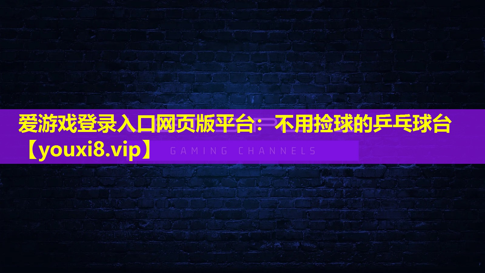 爱游戏登录入口网页版平台：不用捡球的乒乓球台